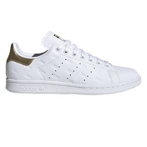 Adidas Stan Smith Womens Sz 10.5 Casual Retro Shoe White Gold Sneaker Trainer